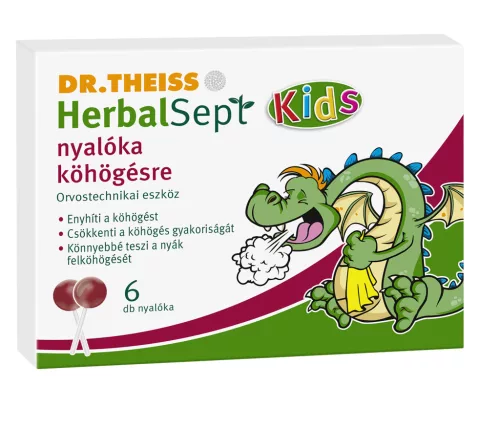 Dr.theiss herbalsept nyalóka köhögésre - málna ízesítésű 6 db