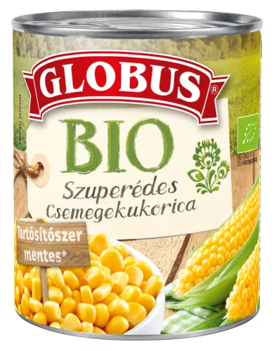 Globus bio szuperédes csemegekukorica konzerv 285 g 1 db