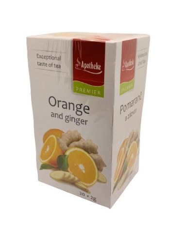 Apotheke - Narancs és Gyömbér Tea, 20 filter - Premier Selection