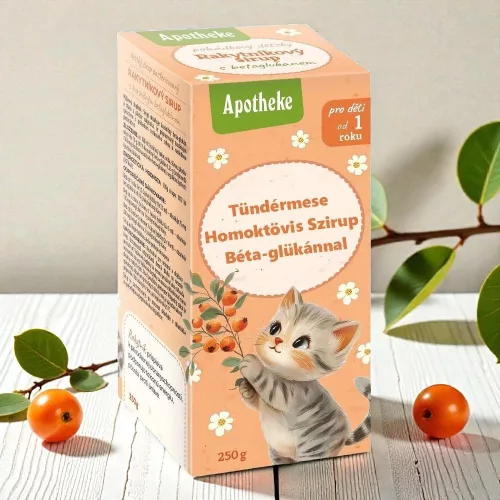 Tündérmese Szirup Homoktövis Béta-glükánnal 250g  (korábbi nevén Kisvakond)