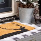 Esschert Design Szarvasos kókuszrost lábtörlő, 60 x 40 cm