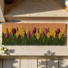 Esschert Design Tulipános kókuszrost lábtörlő, 75 x 25 cm