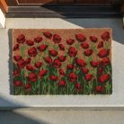 Esschert Design Pipacsos kókuszrost lábtörlő, 60x40 cm