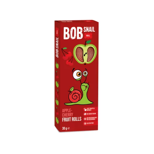 Bob Snail gyümölcstekercs alma-meggy 30 g