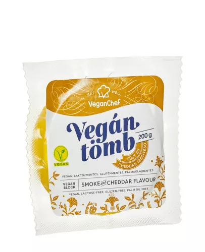 Veganchef vegán tömb füst és cheddar ízű 200 g