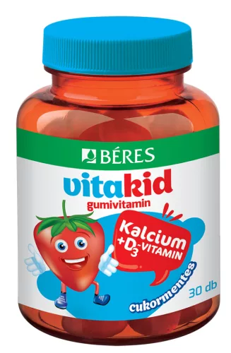Béres vitakid kalcium+d3 vitamin gumivitamin 30 db