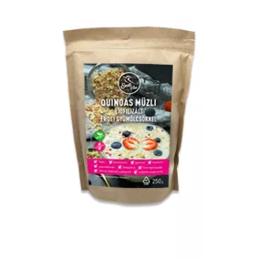   Szafi Free quinoás müzli liofilizált erdei gyümölcsökkel (gluténmentes) 250 g