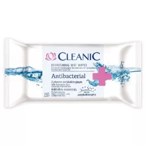   Cleanic antibakteriális nedvesített frissítő törlőkendő 15 db