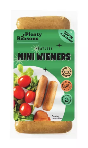 Plenty Reasons meatless vegán mini virsli jellegű készítmény 200 g