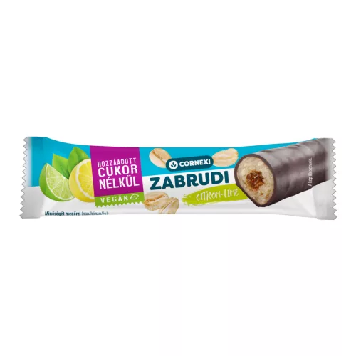 Cornexi vegán zabrudi citrom-lime töltelékkel töltött zabrúd kakaós bevonattal édesítőszerrel hcn 30 g