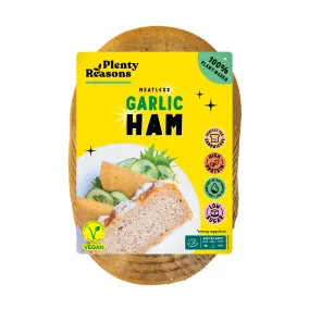   Plenty Reasons vegán fokhagymás sonka ízű szeletelt termék 120 g
