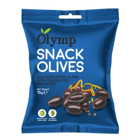  Olymp snack fűszerezett kalamata magozott olajbogyó narancshéjjal 70 g