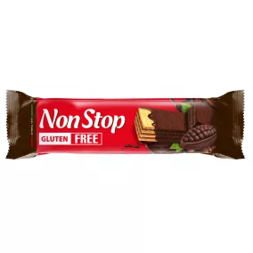   Non Stop kakaós krémmel töltött, kakaós étbevonó masszával mártott gluténmentes ostya szelet 30 g