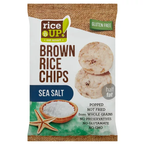 Rice Up barna rizs chips tengeri sós ízű 60 g