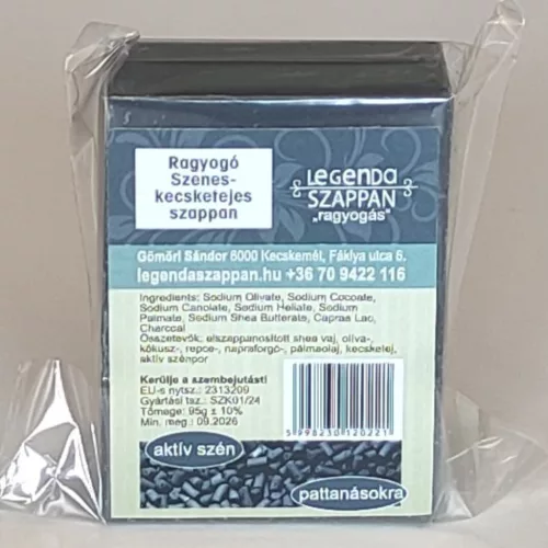 Legenda ragyogó szenes kecsketejes szappan 95 g