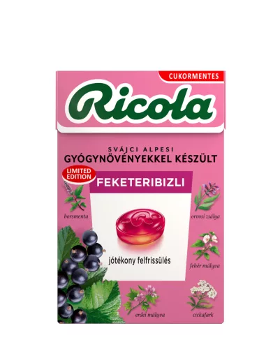 Ricola cukorka feketeribizli 40 g