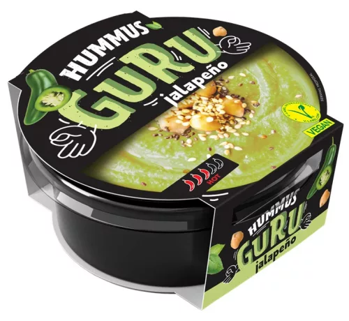 Guru hummus kenhető csicseriborsókrém jalapeno 180 g