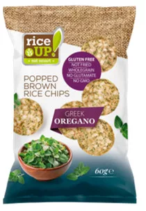Rice Up barna rizs chips greek oregano ízű 60 g