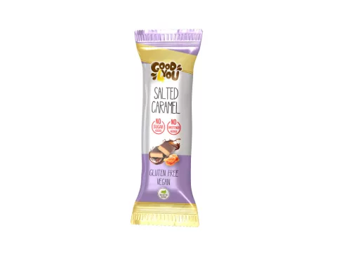 Health Market Good4You Sós Karamell ízű szelet kókusztejes csokoládéval 25 g