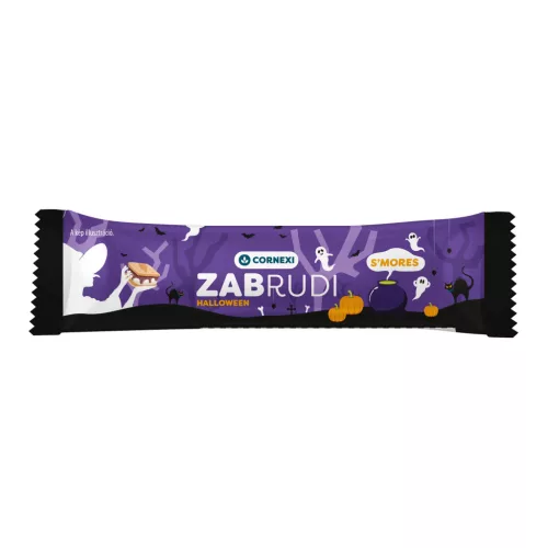 Cornexi zabrudi halloween vanília ízű töltelékkel töltött, marshmallow ízű zabrúd kakaós tejbevonattal 30 g