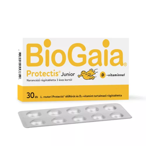 Biogaia protectis junior rágótabletta d-vitaminnal narancs ízű 30 db