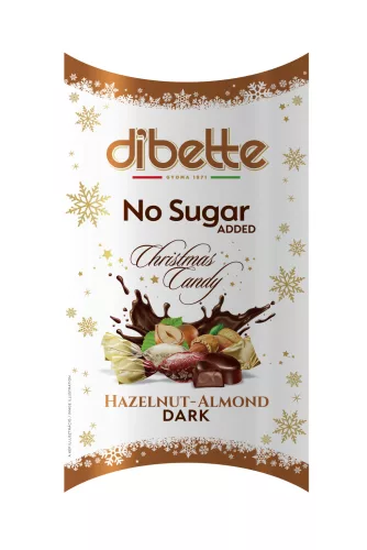Dibette nas töltött étcsokoládé szaloncukor édesítőszerrel (mogyoró ízű krém, mandulaízű krém) 250 g