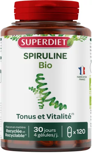 Superdiet spirulina energia és vitalitás vegán kapszula 120 db