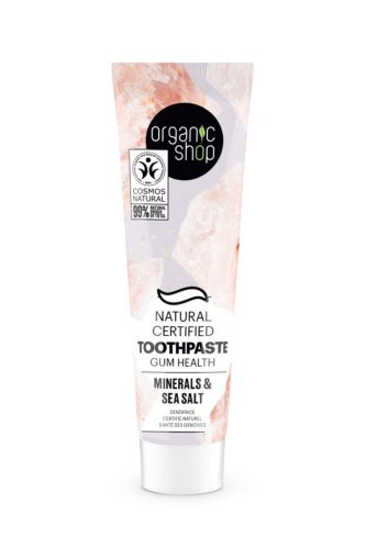 Organic Shop certified organic toothpaste for healthy gums with minerals and sea salt 100 g