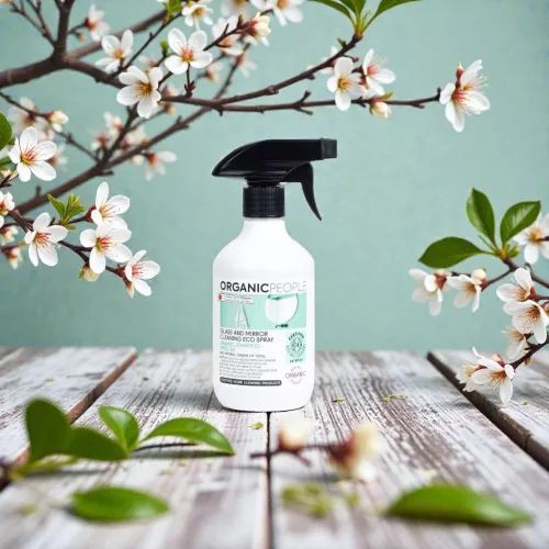 Organic People - Eco Window and Mirror Cleaner Spray with Bio-Fermented White Tea - 500 ml
