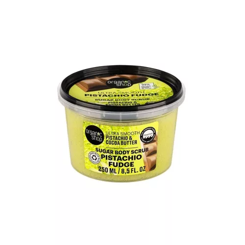 Organic Shop - “Pisztáciakaramell” Kisimító testradír pisztáciával és kakaóvajjal