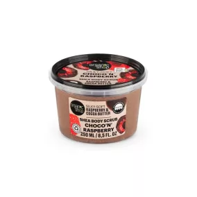   Organic Shop - “Csokis málna” Puhító testradír málnával és kakaóvajjal