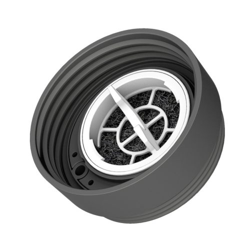 myLAICA rozsdamentes matt zöldre festett fast disk rendszerű vízszűrő kulacs pánttal, 0,55 literes