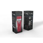 myLAICA rozsdamentes matt bézsre festett fast disk rendszerű vízszűrő kulacs pánttal, 0,55 literes