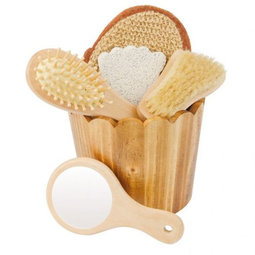 Croll&Denecke gift set in a small burnt wood bucket