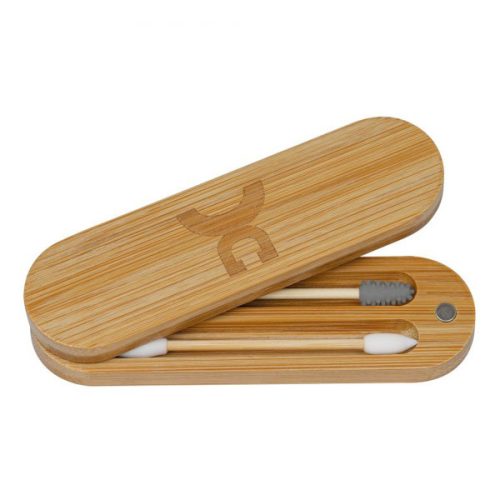 Croll&Denecke reusable silicone cosmetic sticks in a bamboo holder