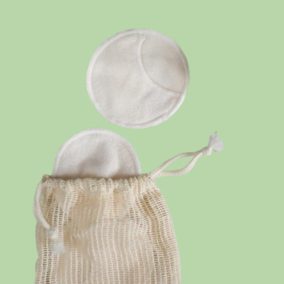   Croll&Denecke facial cleansing pads, in a ramie wash bag, 4 pcs/set