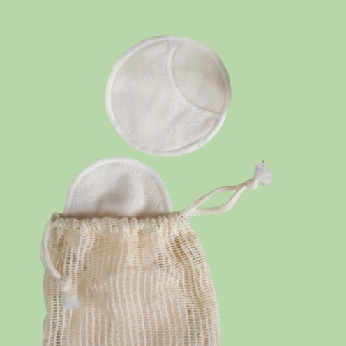 Croll&Denecke facial cleansing pads, in a ramie wash bag, 4 pcs/set