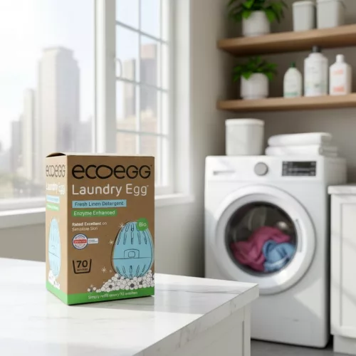 Ecoegg Laundry Egg 70 – with added enzymes – Fresh Cotton fragrance (+tourmaline)