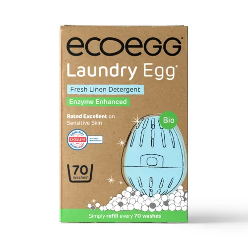 Ecoegg Laundry Egg 70 – with added enzymes – Fresh Cotton fragrance (+tourmaline)