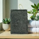 Luffa frottíros fürdőszivacs - 8x10-12cm - szürke