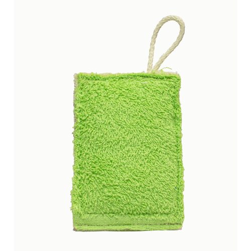 Luffa frottíros fürdőszivacs - 8x10-12cm - zöld
