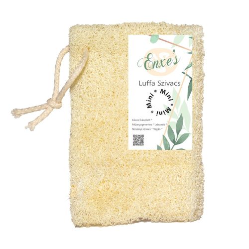 Mini loofah sponge with hook - no seams - 6-8x10-12 cm - Hungarian product