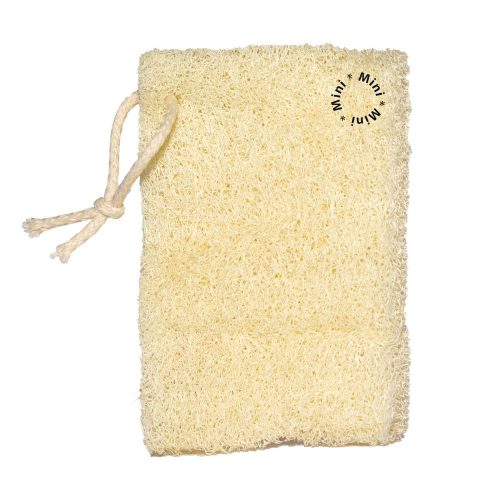 Mini loofah sponge with hook - no seams - 6-8x10-12 cm - Hungarian product
