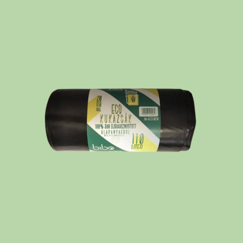 110-litre Bibo - eco 100% recycled waste collection bag - 20 pcs/roll (60x100cm)