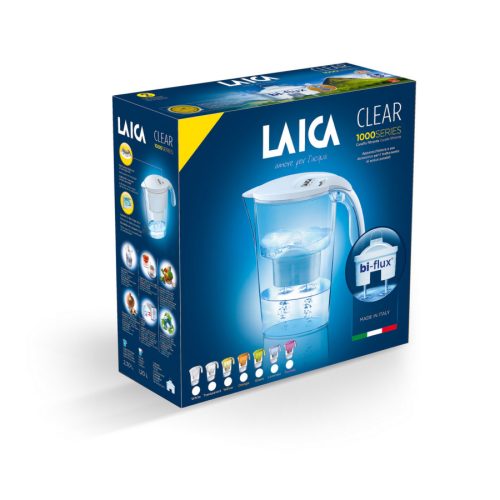 LAICA Clear Line kék vízszűrő kancsó 1 db bi-flux univerzális szűrőbetéttel