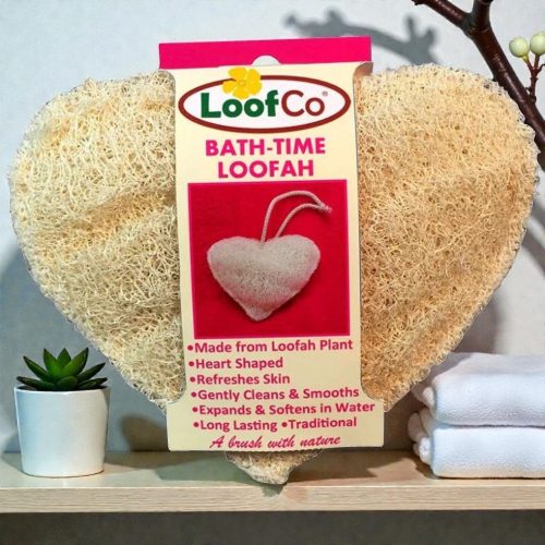 LoofCo Szív alakú luffa szivacs fürdéshez - 1 db 