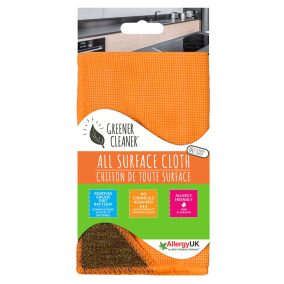   EcoHome - Universal Cleaning Cloth - with scouring pad for hard surfaces - 1 pc (orange)