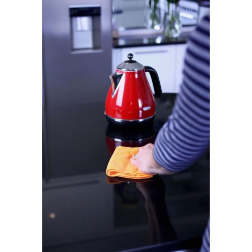 EcoHome - Universal Cleaning Cloth - with scouring pad for hard surfaces - 1 pc (orange)