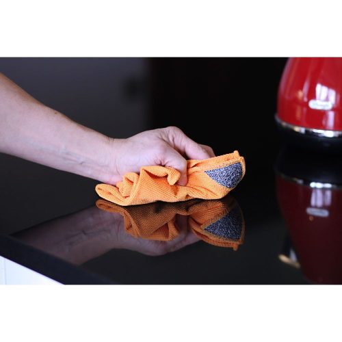 EcoHome - Universal Cleaning Cloth - with scouring pad for hard surfaces - 1 pc (orange)