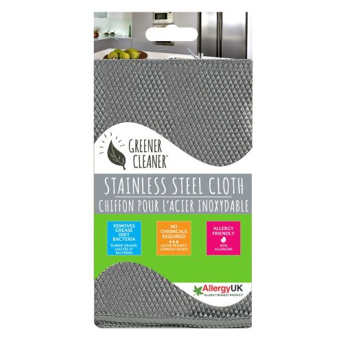 EcoHome - Cleaning Cloth For cleaning stainless steel surfaces and INOX household appliances - 1 pc (silver)